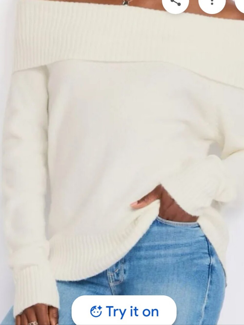 Montgomery Post Zuri Off Shoulder Cotton Sweater - L